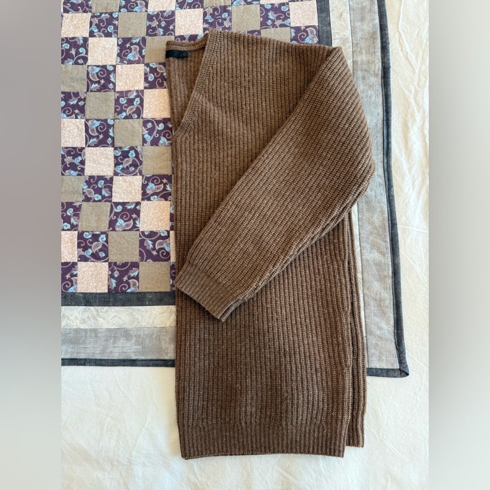 Jenni Kayne Cabin Sweater in Nutmeg (Brown) Cashmere & Wool blend - Picture 8 of 10